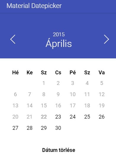 Material Datepicker